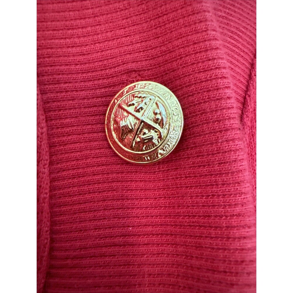 Vintage Men's Golf Vest Button Up Sweater Pinehurst Line-up Red Gold Size M - Picture 5 of 11